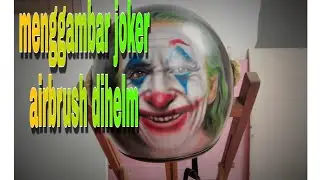 Menggambar joker teknik airbrush dihelm untuk pemula #jokerairbrush #airbrush #joker