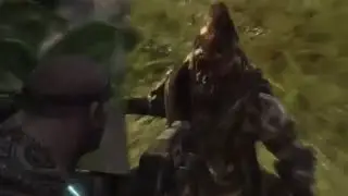 Kantus screeching before getting head blown by Gnasher Shotgun - Gears Of War 3