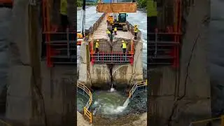 Broken Water Control Wall Rebuilt Into Massive Modern Dam | Real Timelapse (USA) #unitedstates