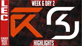 XL vs SK Highlights | LEC Summer 2021 W6D2 | Excel vs SK Gaming