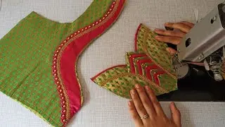 New designer blouse back neck design || blouse || cutting and stitching back neck blouse design