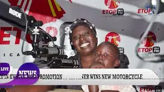 ETOP RADIO LISTENER, SARAH ATIANG WINS KWATTA MAJJA BRAND NEW MOTORCYCLE