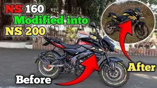 BAJAJ PULSAR NS 160 Modified into NS 200! 🔥 पहचानना मुश्किल है! / NS 200 Stickers on NS 160 