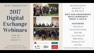 Next Generation Digital Exchange Webinar: Arts and Engagement with Community Heart & Soul&trade;