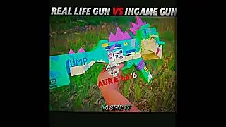 Real life Gun VS In game Gun💥💯#shorts #freefire #freefirebrasil #short