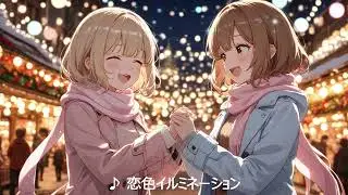【オリジナル曲】きらめくクリスマスデート！永遠を誓う百合ラブソング「恋色イルミネーション」【アニメ風ポップ】