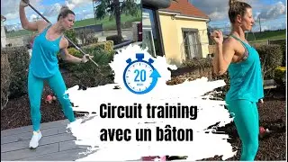 Workout circuit training avec un bâton 20 minutes