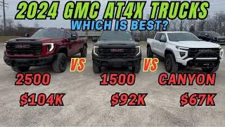 Сравнение GMC AT4X AEV 2025 года: 1500 против 2500HD, бензиновый или дизельный Canyon — какая мод...