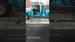 🛻Girl Cold Starting Her 70s Chevy Stepside #shorts