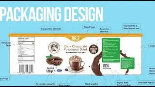 Dark chocolate label  - Adobe Illustrator (Bahasa Melayu)