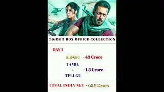 Tiger 3 Day 1 Box Office Collection | Salman Khan | Tiger 3