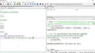 Python-Programming Exception Handling