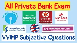 VVIMP Subjects question of Private Bank // Private Bank Exam Subjective question #privatebankjob