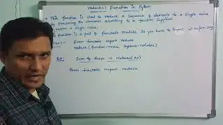 Reduce Function in Python | Usage of reduce() function | Python Programming | Telugu