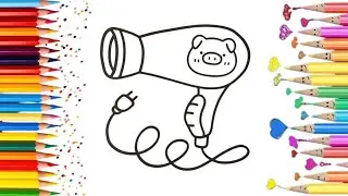 ASMR 🎨 Coloring Hair Dryer | Cute & Croovy ✨#asmr #art