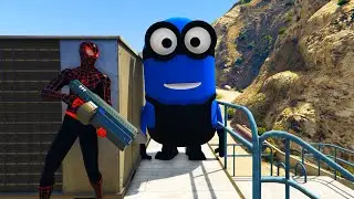 GTA 5 Spiderman vs White Minion | Epic Ragdoll Fails 24