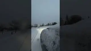 To much fun with unplowed roads #volkswagen #touareg