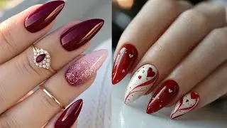 French Nails Burgundy Nails Almond Nail Fall Nails 2026 Simple Nail Art Designs At Home💅 #nails