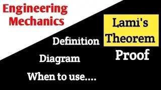 Lami's theorem Definition , Diagram , proof full explained@sahihai3048 #engineering #mechanics