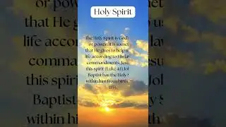 Question about the Holy Spirit and what it is.