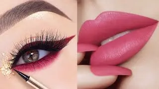 SATISFYING MAKEUP ART TUTORIAL | Makeup Tutorial Ideas | Lipstick & Eye Makeup