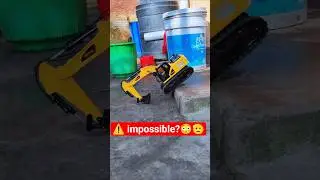 Can This Rc Excavator Climb The Stairs | 😱 😳| Impossible Challenge | Rc Excavator vs Stairs #shorts