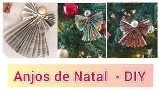 Anjos de Natal de papel/paper'angels decoration