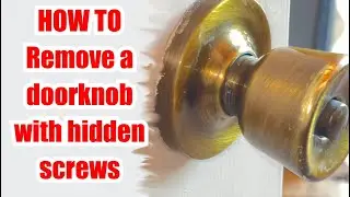 1 minute HOW TO remove a doorknob with hidden screws #howto #diy #doorknob #hiddenscrews