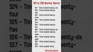 321 to 330 Numbers Names / NUMBER SPELLING, #shorts #viral #trending #youtubeshorts #ytshorts