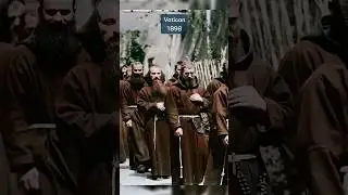 Capuchin monks in the Vatican in 1898