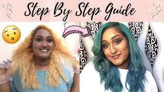 How to Bleach & Dye your Hair at Home! (Blue/Green Ombré)
