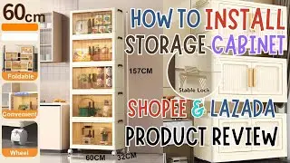 How to Install / Assemble Foldable Multi-Layer Storage Cabinet from Shopee or Lazada