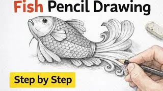 How to draw Fish Pencil Drawing | Machhli Pencil Art Step by Step
