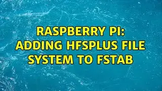 Raspberry Pi: Adding hfsplus file system to fstab
