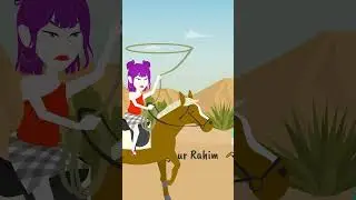 Crazy Girl Riding Horse | Cartoon | Animation | Best Anime Moments | Action Moment Anime