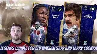 LEGENDS FANTASY BUNDLE FOR LTD WARREN SAPP AND LARRY CSONKA IN MADDEN 22 ULTIMATE TEAM!