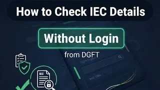 How to check IEC details without login on DGFT.
