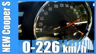 2016 NEW! Mini Cooper S F56 0-226 km/h FAST! Acceleration Beschleunigung Autobahn Test