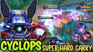 Cyclops New Broken Build & Emblem For Mid Lane Super Hard Carry!! - Build Top 1 Global Cyclops