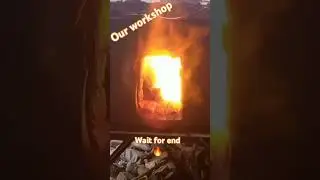 Look Our Workshop 🔥 #forging #blacksmith #handmadeaxe #powerhammer #furnace #fire #viral #customaxe