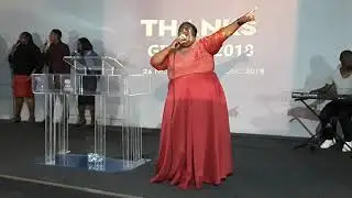 Kgaogelo Kekana singing at flames Christian Family church @brits