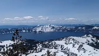 Backcountry skiing Mount Scott in Oregon