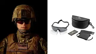 Revision Military Eyewear Sawfly Eye shield, Military Kit with Clear and Solar lenses Black Frame