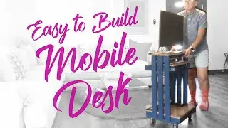 Easy to build compact mobile desk for working from home
