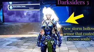 Darksiders 3, my new storm hollow armor i bought for 20,000 souls.