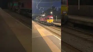 Class 66105 +66077 working 6R04 2108 Bescot Up Engineers Sdgs to Stone at Rugeley Town