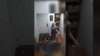 Kid scared his mother and throw flour on her face🤣  #epic #prank #viral #yourubeshorts