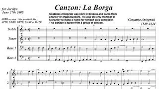 Canzon La Borga by Costanzo Antegnati