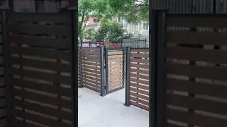 Aluminium post+Wood Composite Fence Panel make your Garden nice looking  #privacyfence #BESTOO