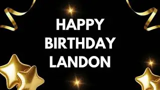 Happy Birthday, Landon. Background Banner Find Your Name, Birthday Video Backdrop for Celebrations